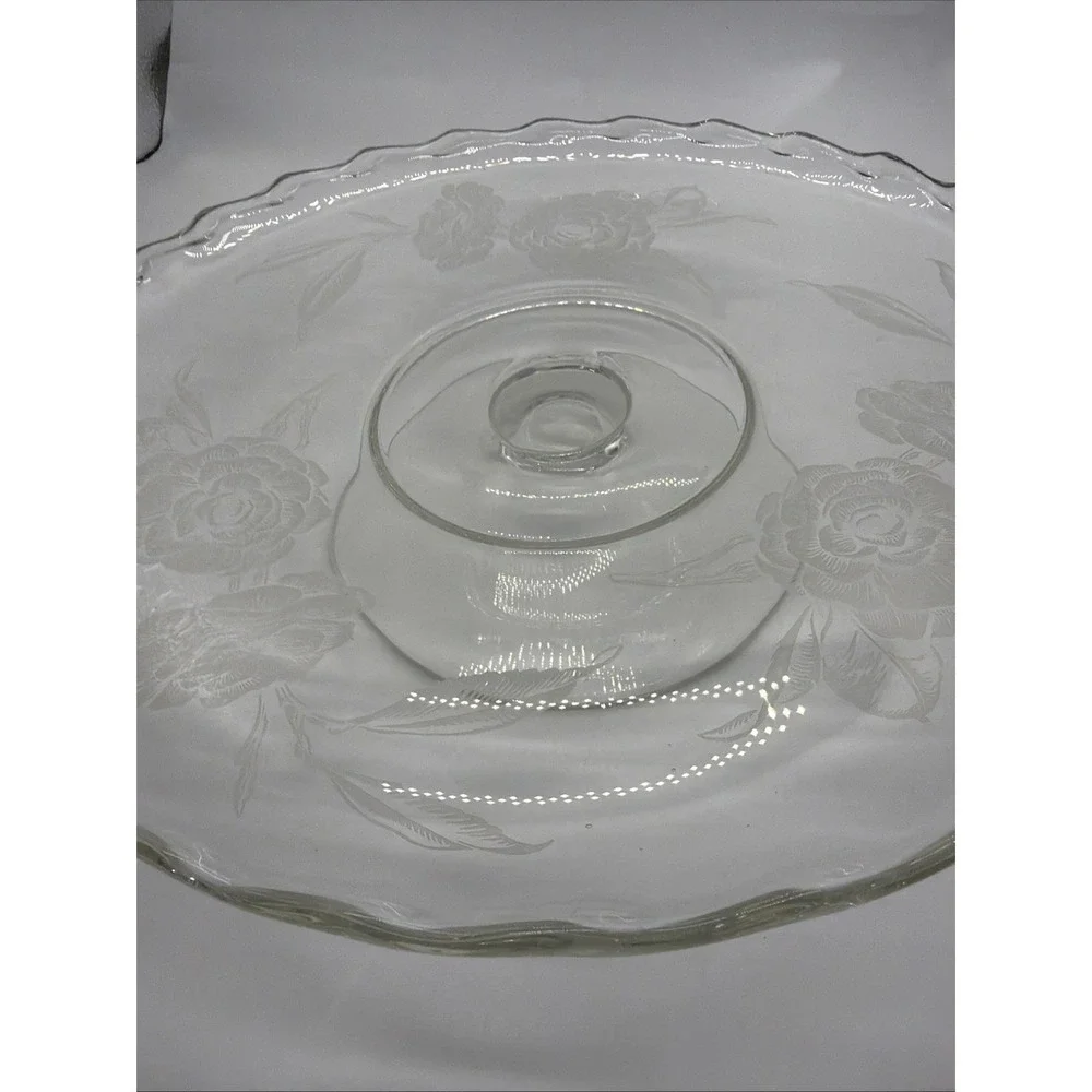 Fostoria Camellia Etched Rose Pattern‎ 12 1/8